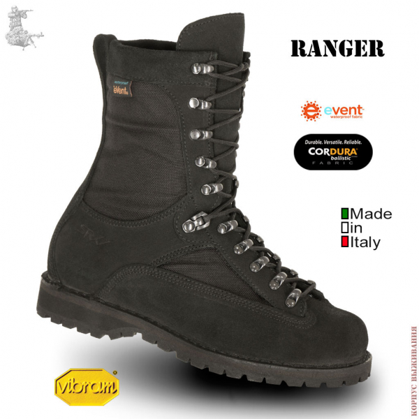  Ranger SRVV |Ranger SRVV Black Boots 