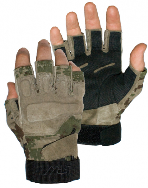 Перчатки SOCOM (1/2), SURPAT® (Замша)|SOCOM Gloves Half Fingers, SURPAT® /Suede Leather